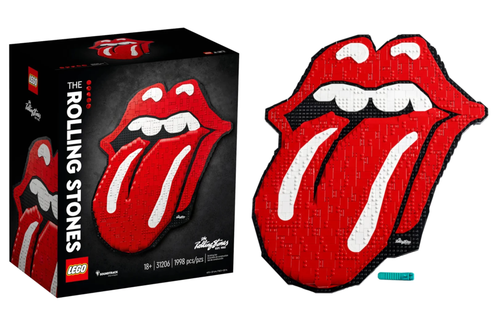 5 The Rolling Stones Lips Tongue felt Figurines Rock N Roll 