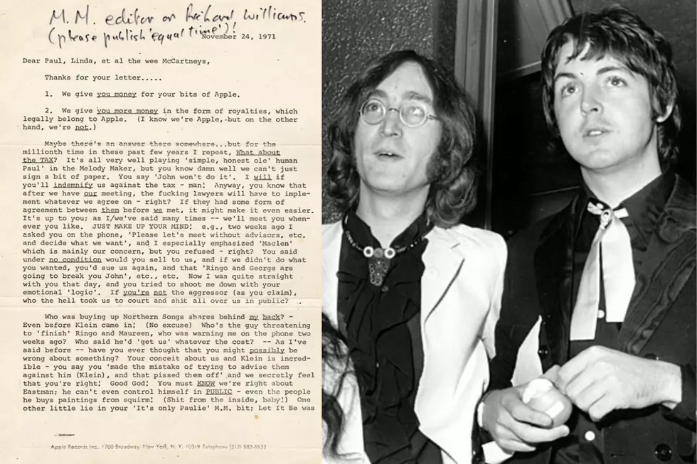 John Lennon’s Bitter 1971 Letter to Paul McCartney Up for Auction