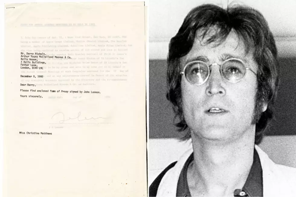 Letter Signed by John Lennon on Day of His Murder Up for Auction