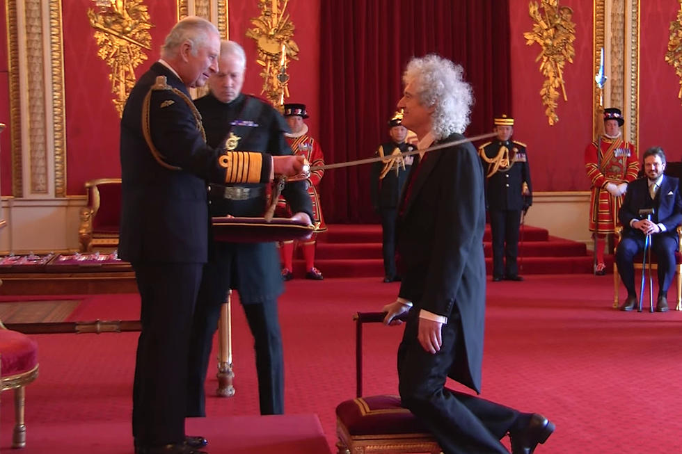 Queen Guitarist Brian May Knighted By King Charles at Buckingham Palace