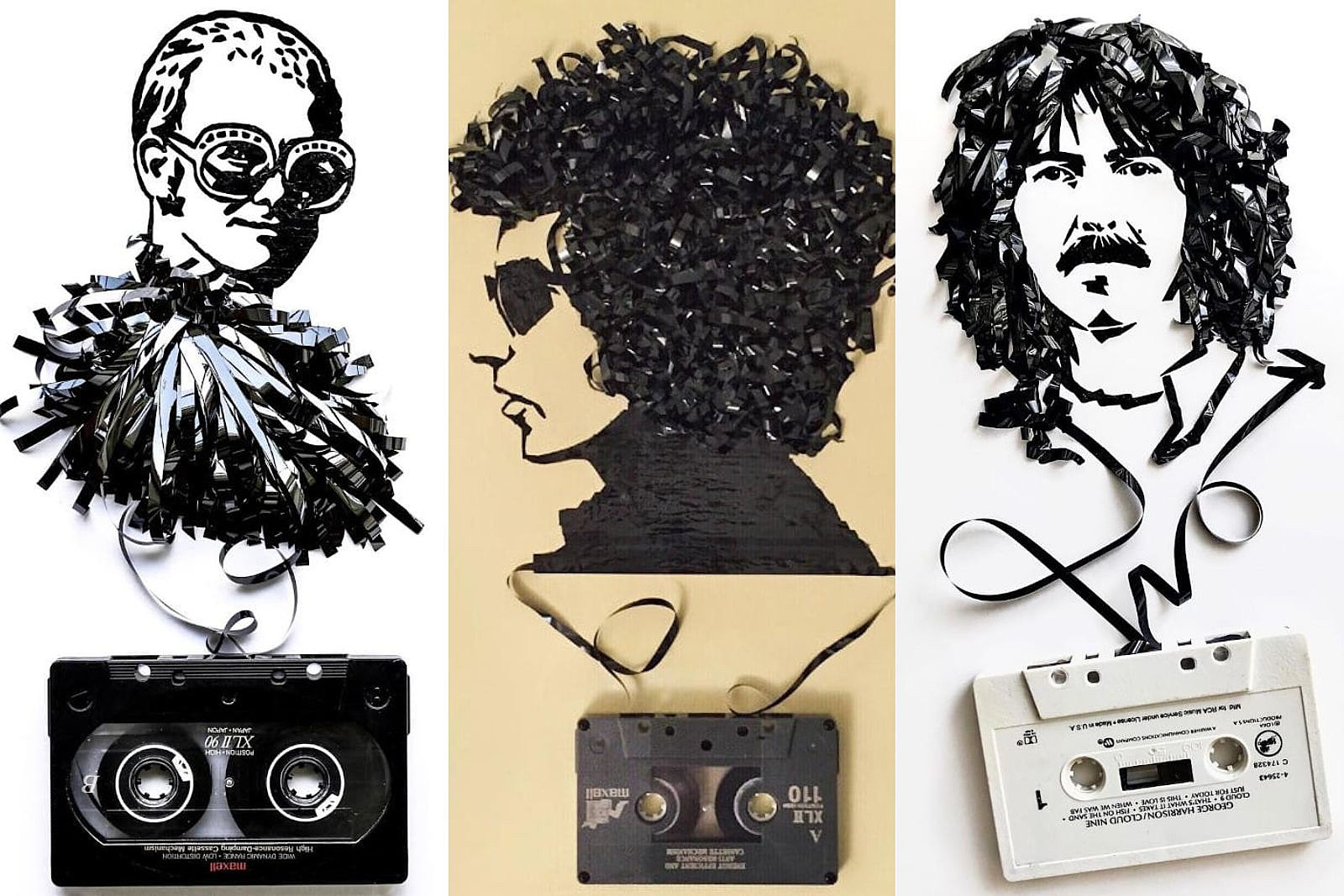 Cassette Canvases: Artist Amy Corson Makes Portraits With Tapes