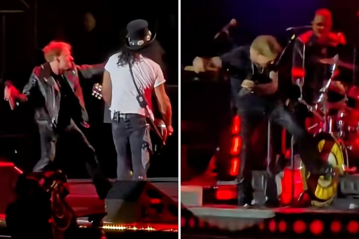 Slash Explains Axl Rose’s Viral Mic Toss at Last Week’s GN’R Show Slash Explains Axl Rose’s Viral Mic Toss at Last Week’s GN’R Show