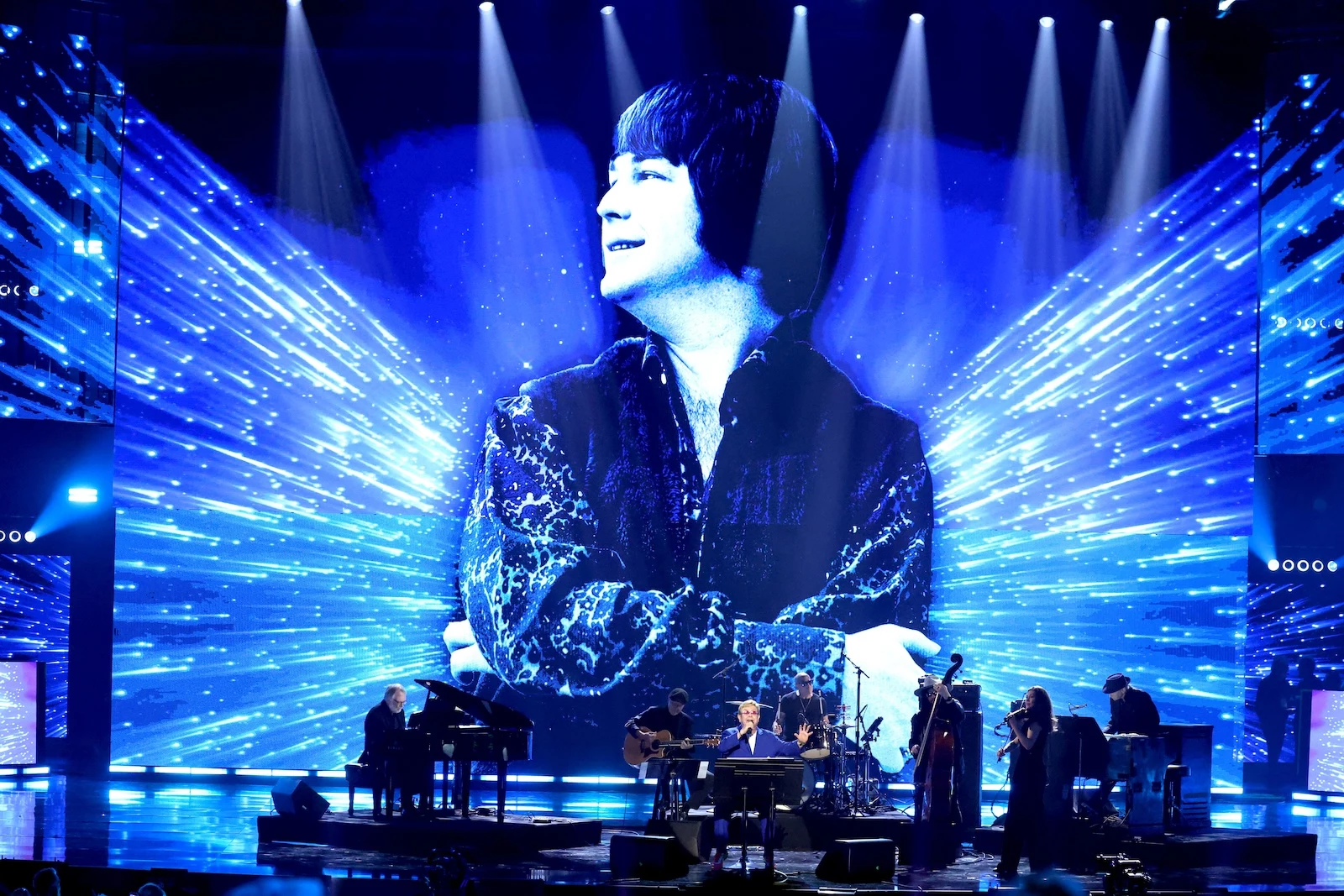 Elton John Honors Late Brian Wilson at Rock Hall Ceremony