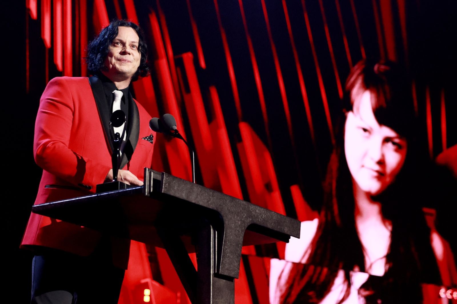 Jack White — Without Meg — Accepts White Stripes Hall Induction