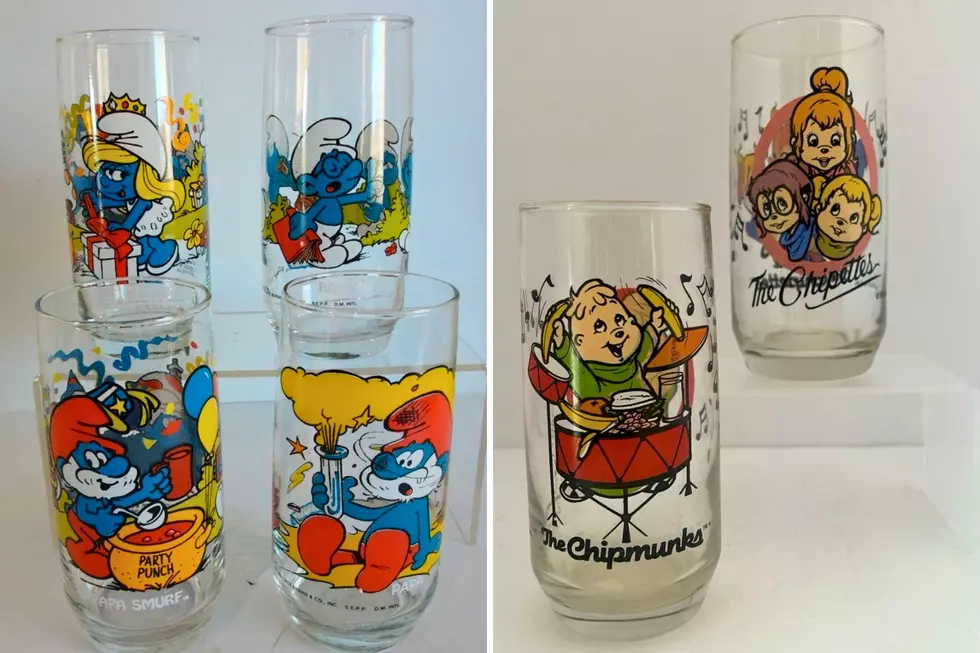 Collectible 1980s Drinking Glasses - Smurfs and The Chipmunks
