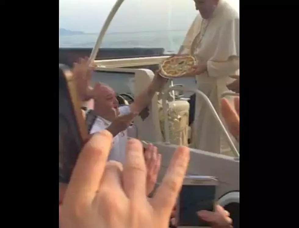 Popemobile Pizza Drop [Video]