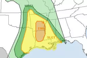 Heavy Thunderstorms Expected Across South Louisiana Today
