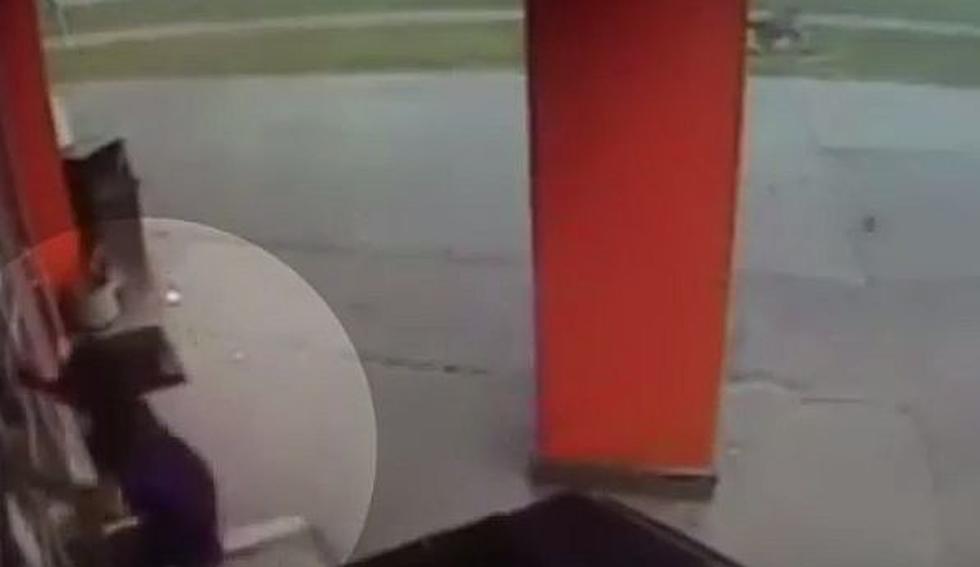 Unbelievable Video Of Louisiana FedEx Driver Using Vending Machine To Shield Herself From Tornado [Video]