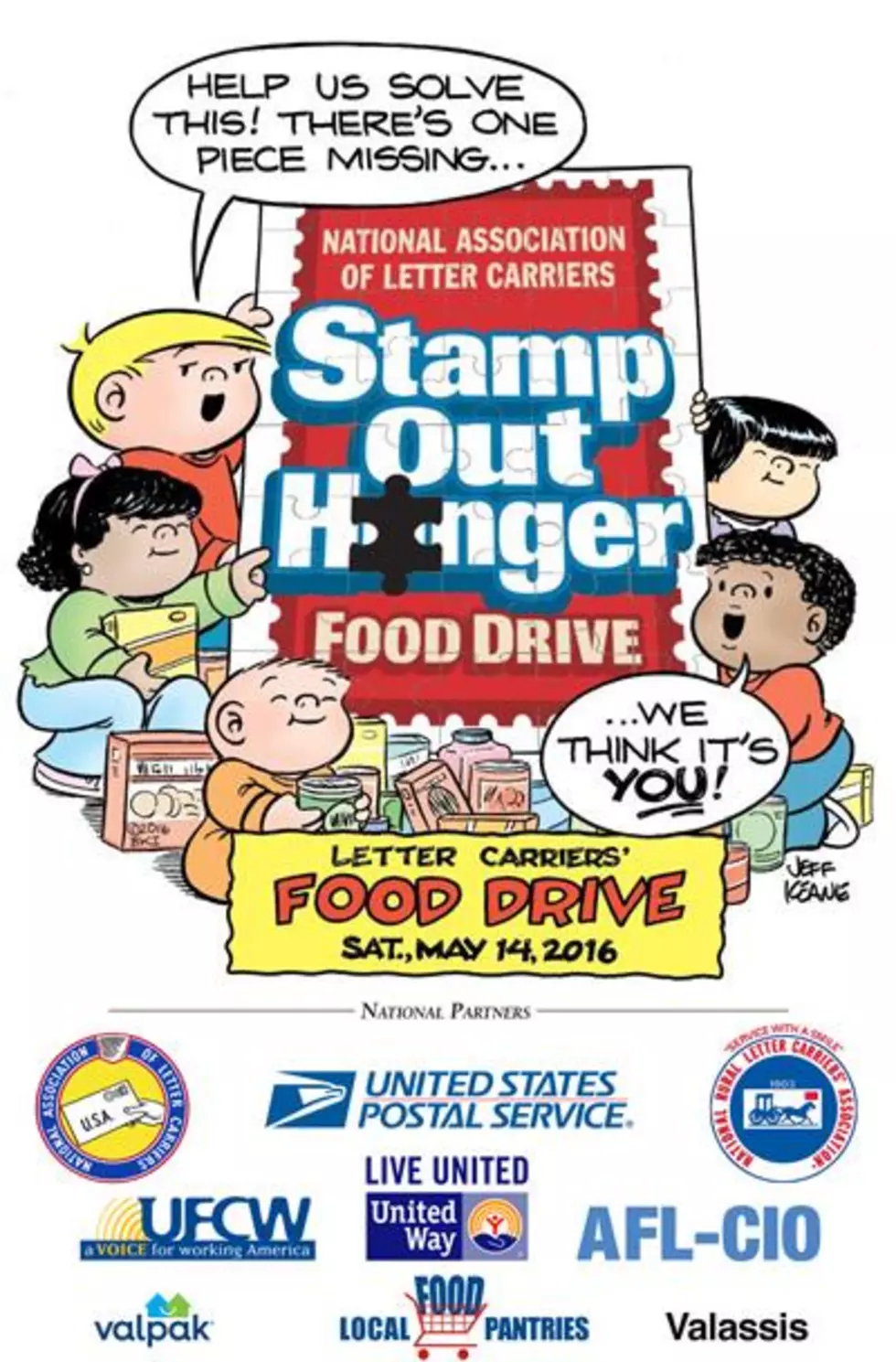 &#8216;Stamp Out Hunger Food Drive&#8217; Is This Saturday, May 14th