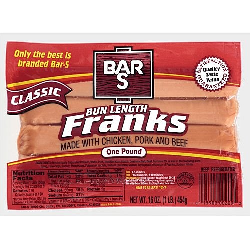 who makes bar-s hot dogs
