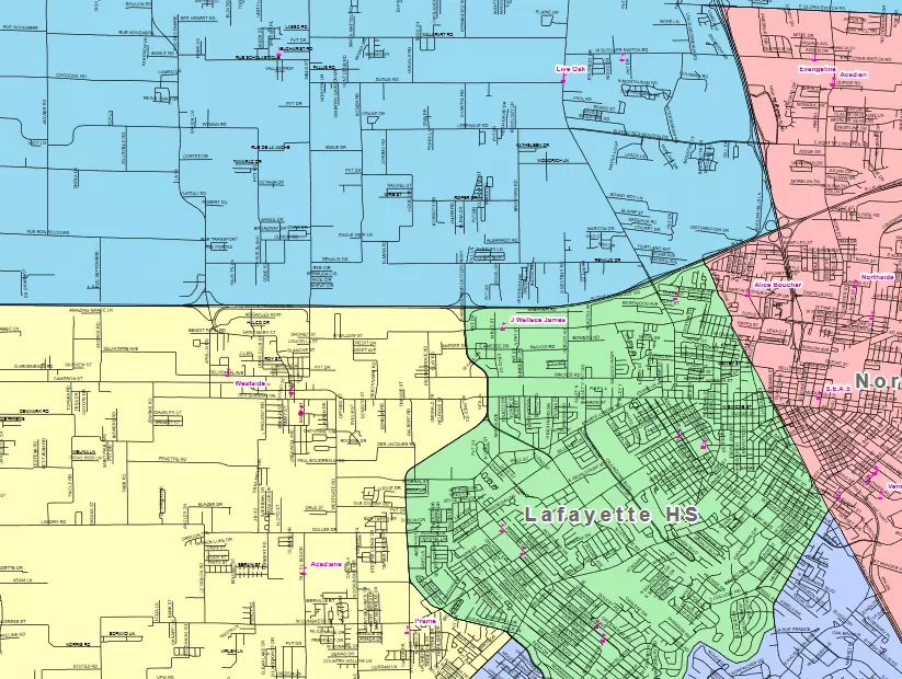 Lafayette Parish School Board Releases New School Rezoning Maps Pictures   New Lafayette Parish School Zone Maps 