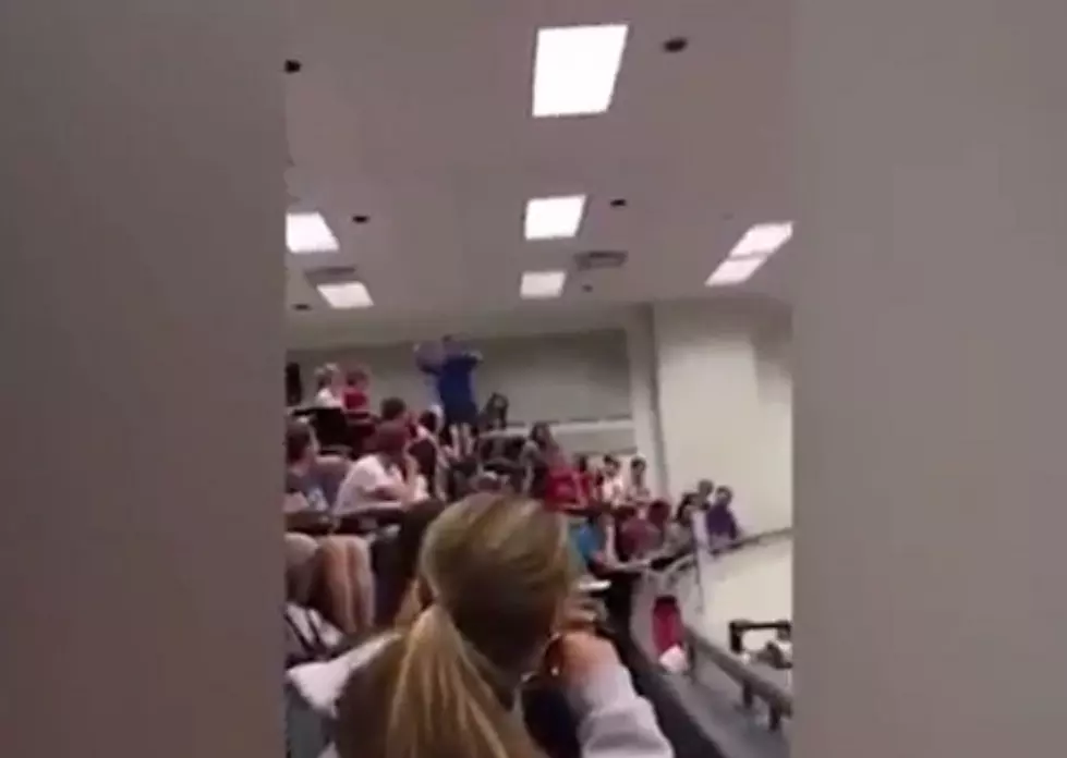 Student Makes Long Shot From Across Auditorium, Earns A On Quiz [Video]