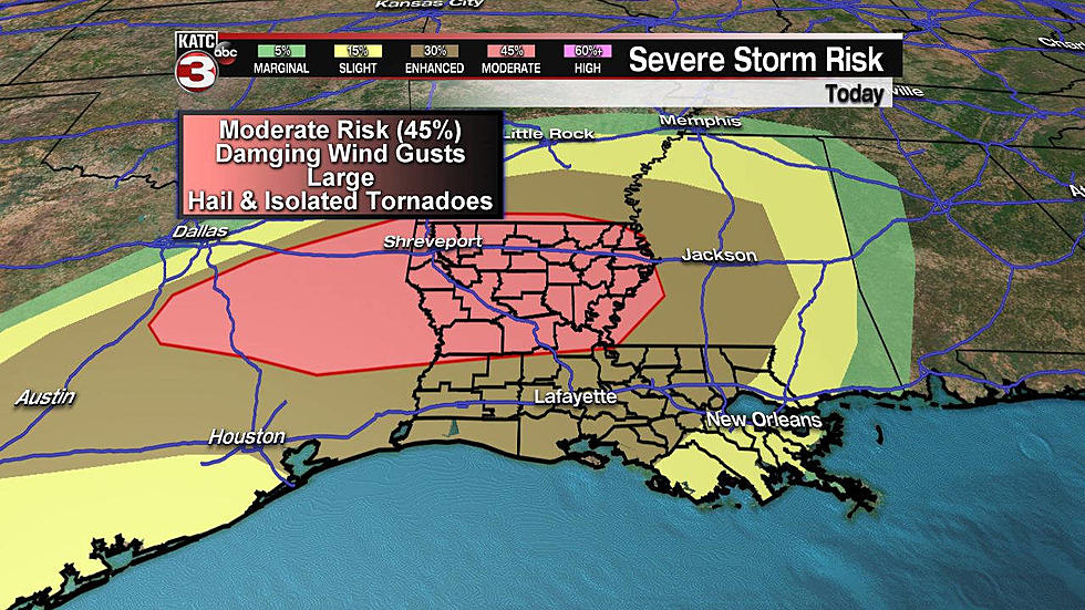 Second Round Of Storms For Acadiana Later Today
