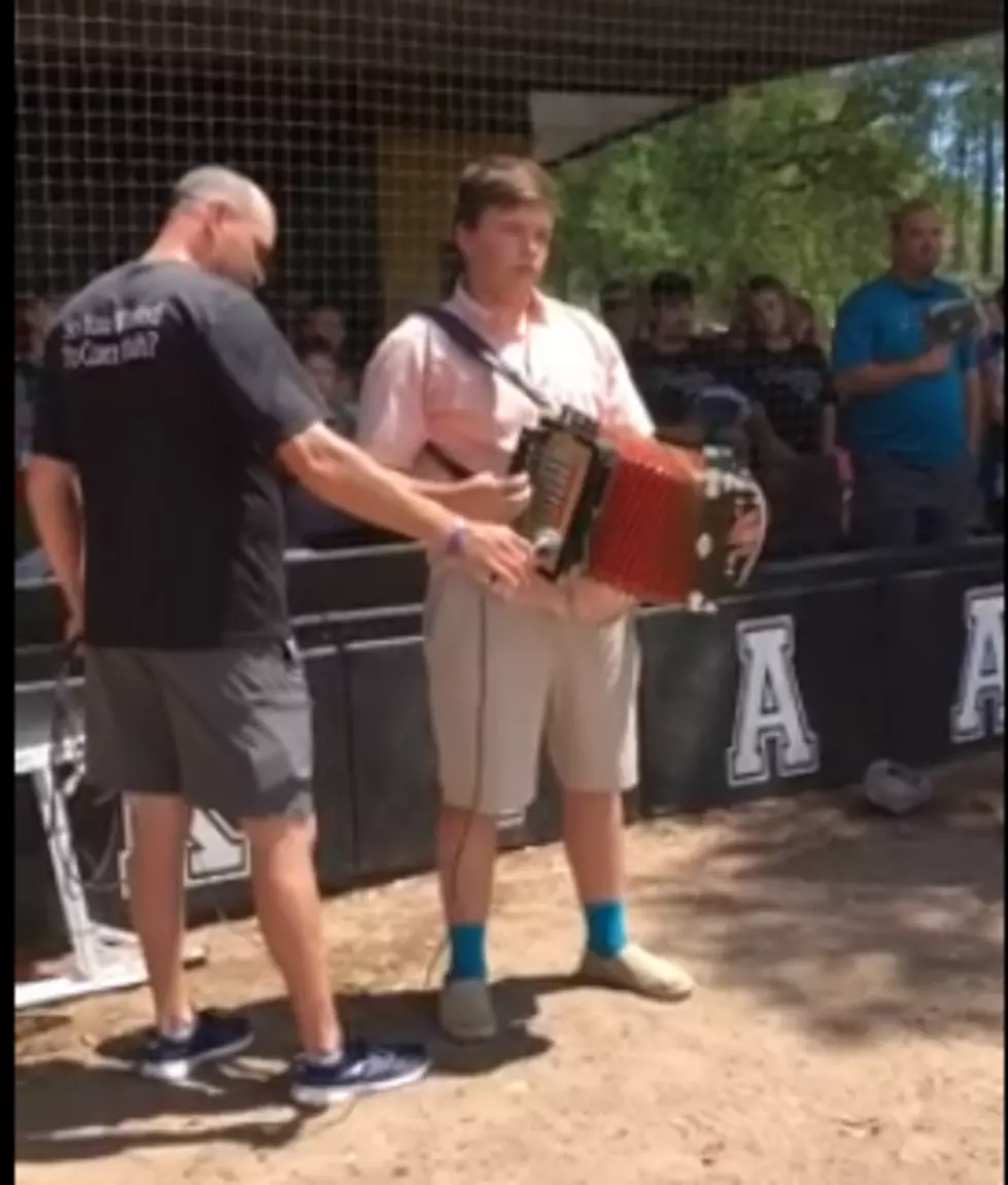 Local 15-Year-Old Accordion Player Slays the National Anthem [Must Watch]