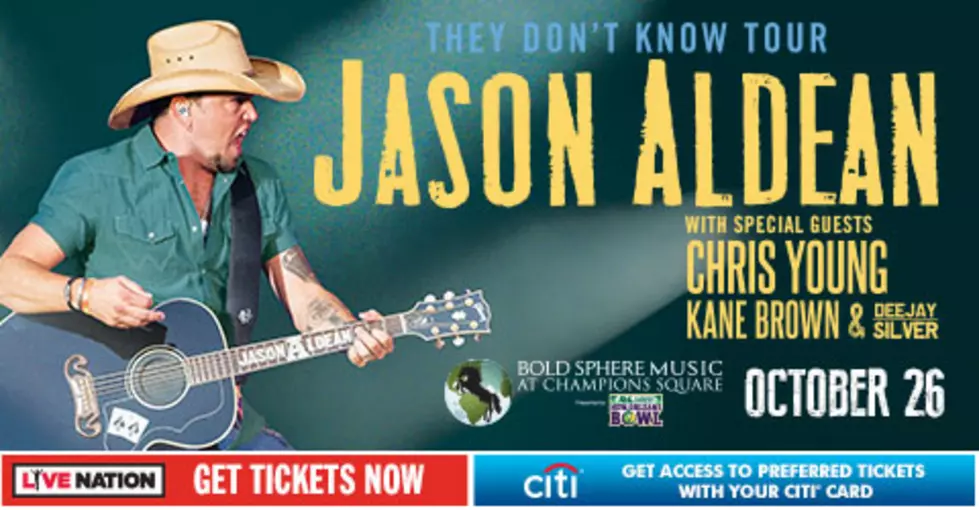 Jason Aldean Bringing His &#8216;They Don&#8217;t Know&#8217; Tour to New Orleans on October 26