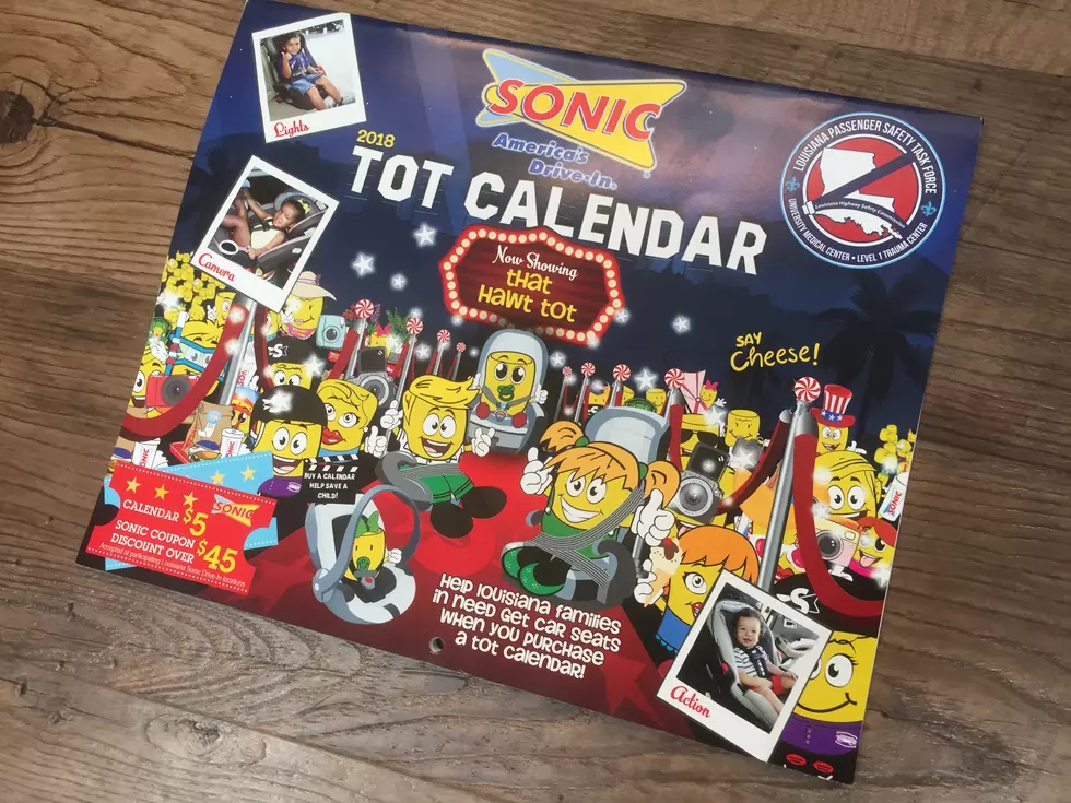 Sonic Drive-In’s Tot Calendar To Raise Money To Buy Car Seats For Needy Families