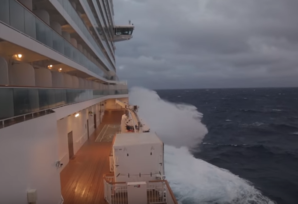 Cruise Ship Caught In Bomb Cyclone [Video]