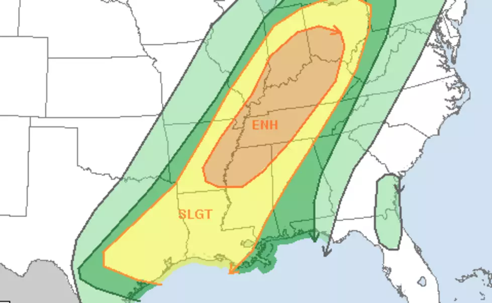 Severe Weather Threat Possible Across Louisiana Tonight