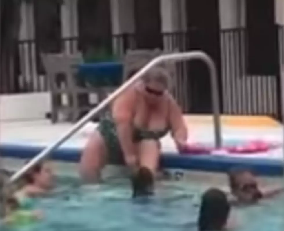 Woman Shaves Legs In Public Pool [Video]