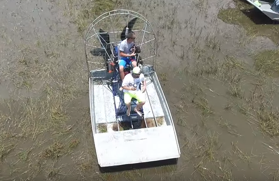 Louisiana Man Uses Airboat To Dry Wet  Ball Fields [Video]