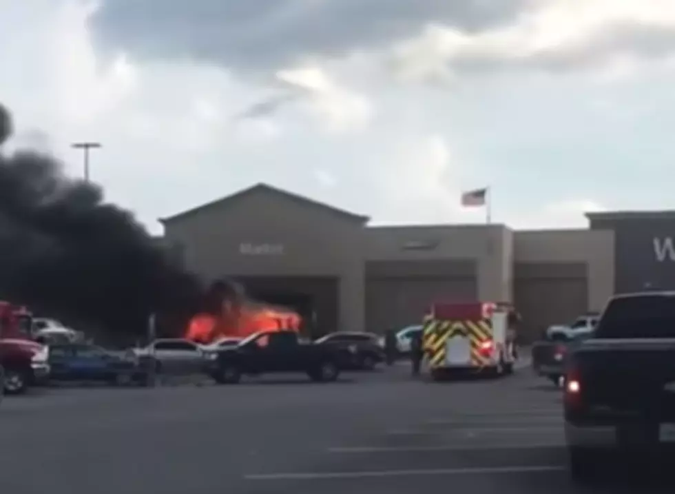 Trailer Catches Fire In Eunice Walmart Parking Lot [Video]