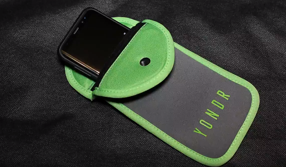 School locks up student cell phones with Yondr pouches