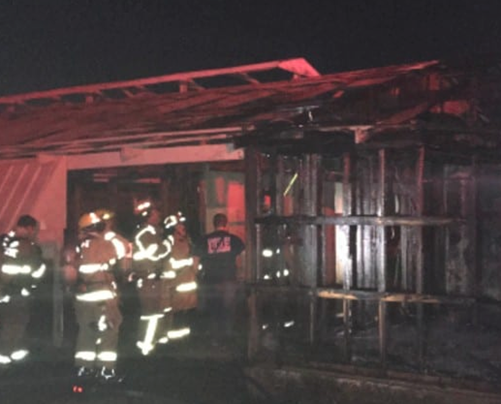 Barn Catches Fire Behind Old Evangeline Downs Location