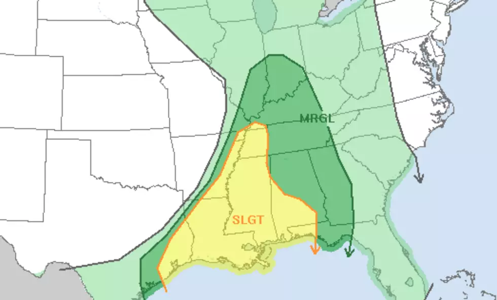 Strong Storms Severe Threat Possible for Acadiana Today