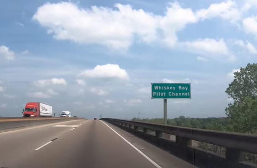 I-10 East at Whiskey Bay Down to One Lane