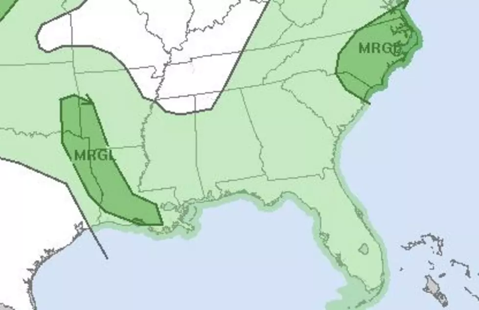 Acadiana in Marginal Risk Zone for Severe Storms Today