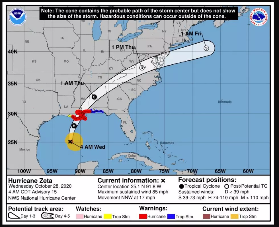 Hurricane Zeta Poised to Strike Southeast Louisiana Today