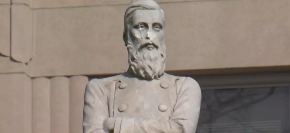 General Alfred Mouton Statue in Downtown Lafayette Damaged