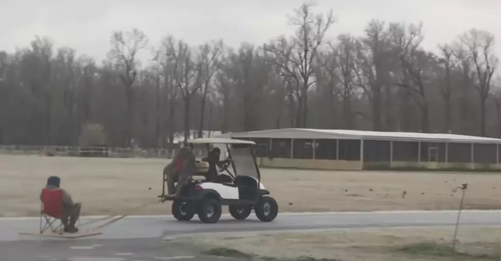 Parks Family Goes &#8216;Cajun Ice Sledding&#8217; [Video]