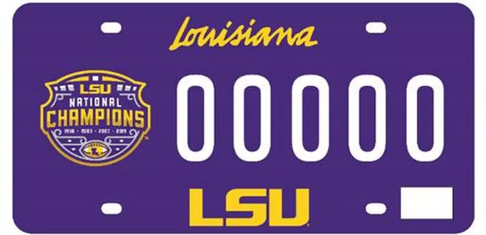 LSU Championship License Plates Available Starting Monday
