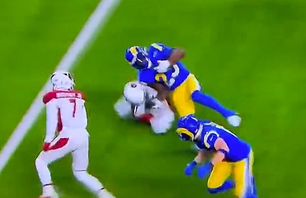 Rams Running Back Delivers KO Hit on Cardinals Safety
