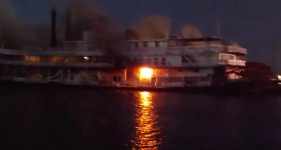 Fire Breaks Out on Steamboat Natchez in New Orleans