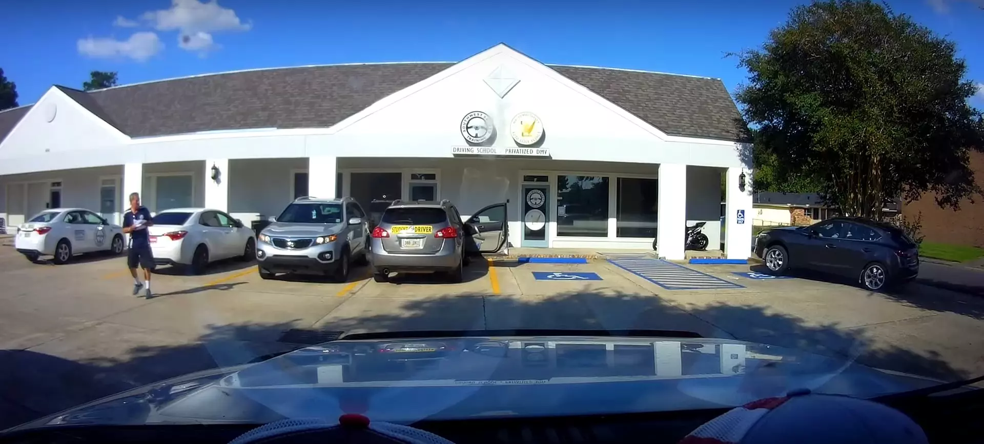 New Hire at Driving School Crashes Car into 'Learn to Drive' Facility