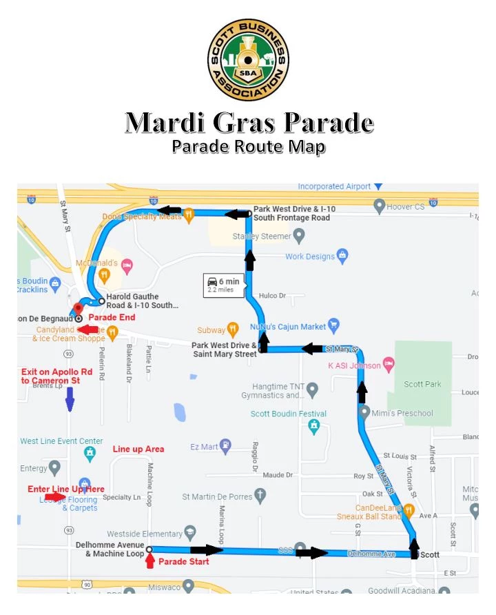 2023 Scott Mardi Gras Parade Route Undergoes Major Changes