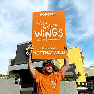 Louisiana Popeyes Offering Free Wings With Hilarious ‘DISScount’...