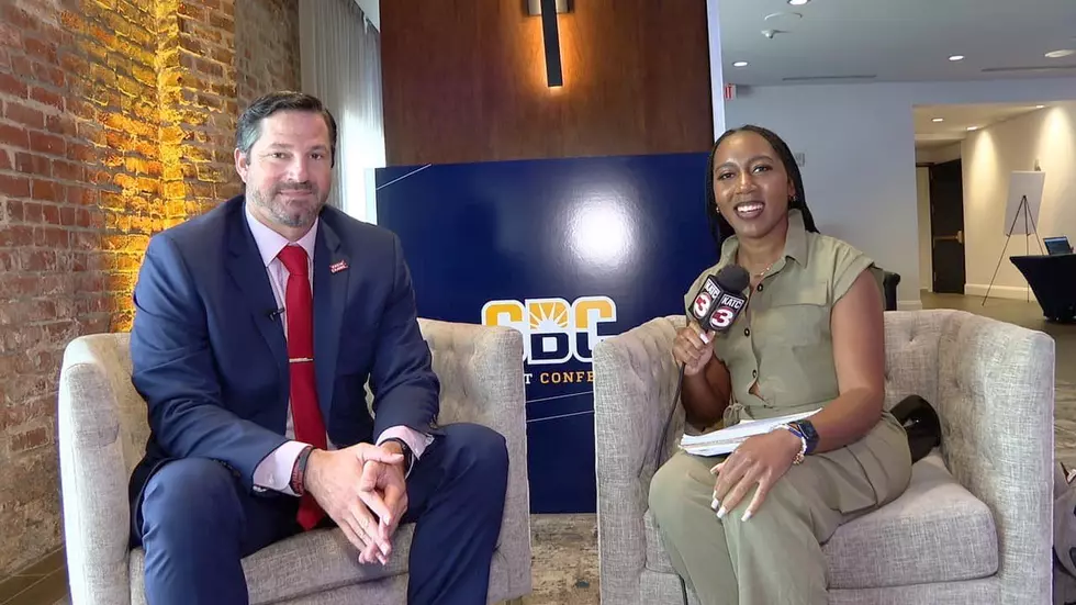 UL Head Football Coach Michael Desormeaux & KATC Sports Reporter Meagan Glover