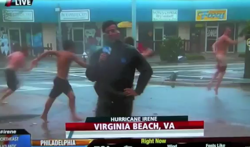 Weather Channel Reporter Is Mocked By Streakers During Hurricane Irene [VIDEO]