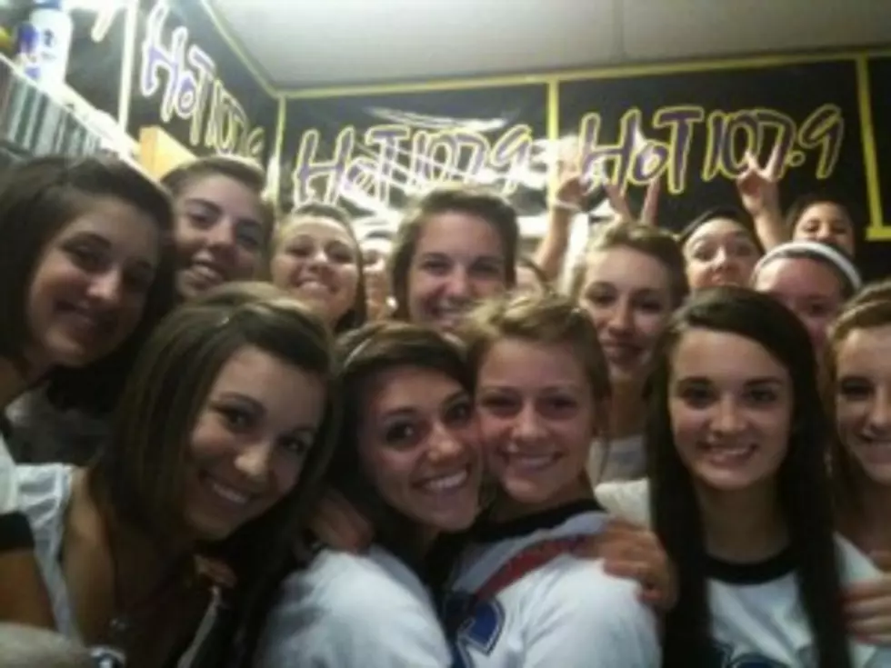 Erath Cheerleaders Invade Hot 107.9 Studios For Thursday Night Pep Rally