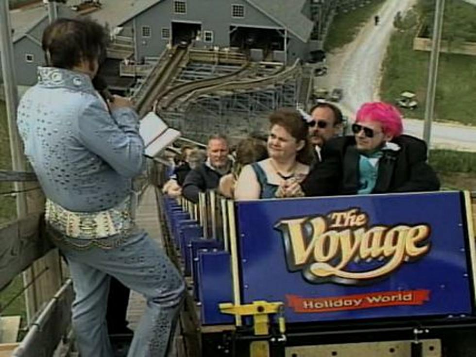 Couple Married Atop Roller Coaster by Elvis Impersonator [VIDEO]