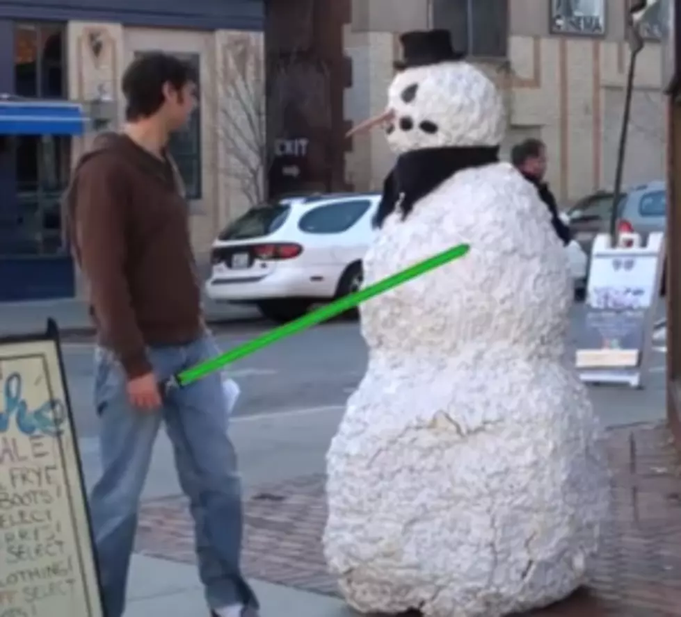 The Scary Snowman Is Back At It&#8230;Scaring Innocent Pedestrians [VIDEO]