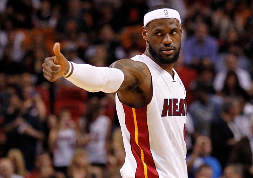 Miami Heat’s Lebron James Leaps Over An Opposing Player For A Slam Dunk [VIDEO]