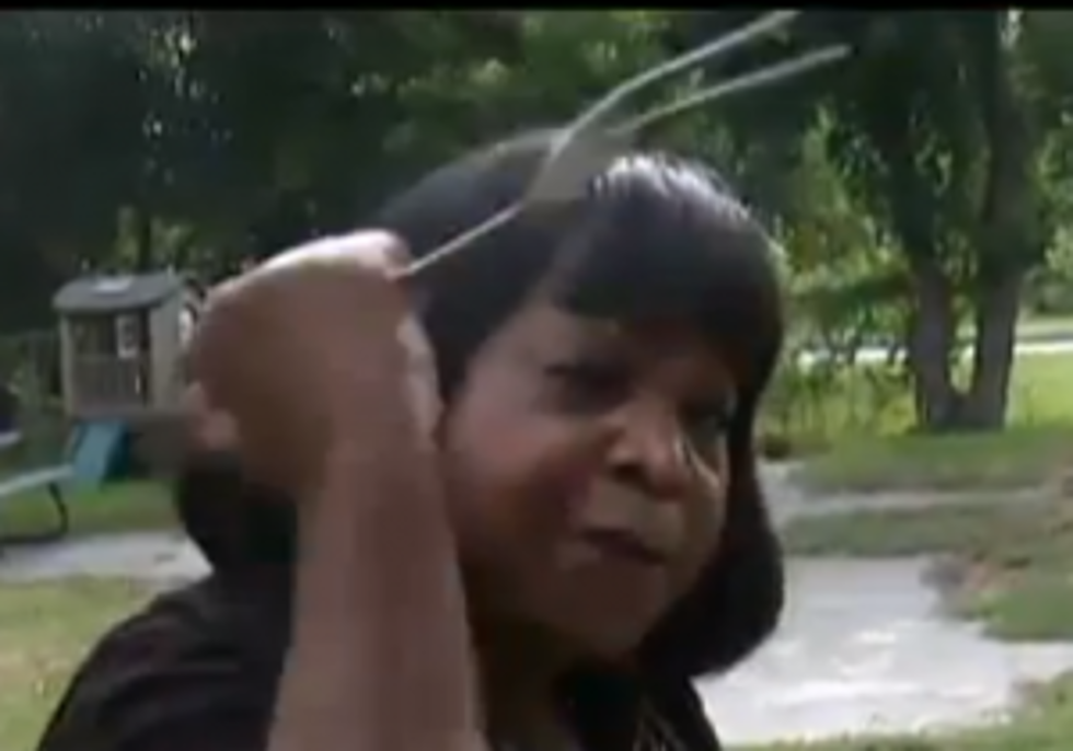 Grandma Attacks Burglar With Scissors And Huge Fork [VIDEO]