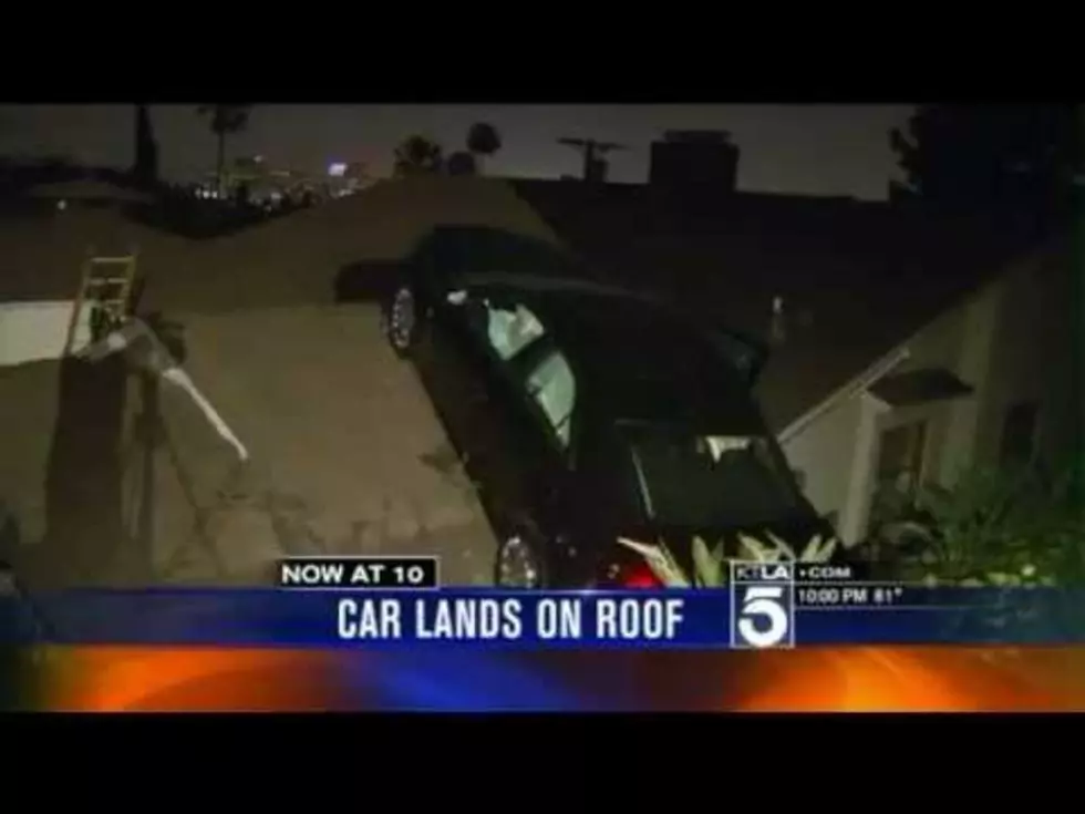Car Spins Out Of Control Lands On Neighbor’s Roof [VIDEO]