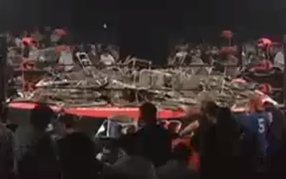 Wrestling Fans Pelt Ring With Steel Chairs [VIDEO]