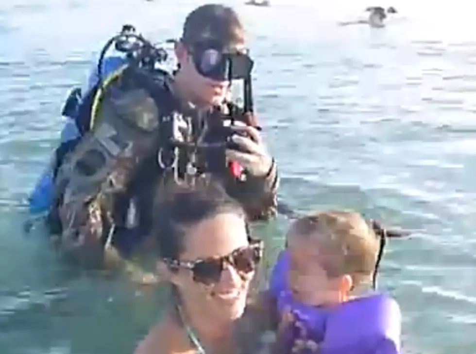 U.S. Soldier Returns Home, Surprises Family While Scuba Diving [VIDEO]