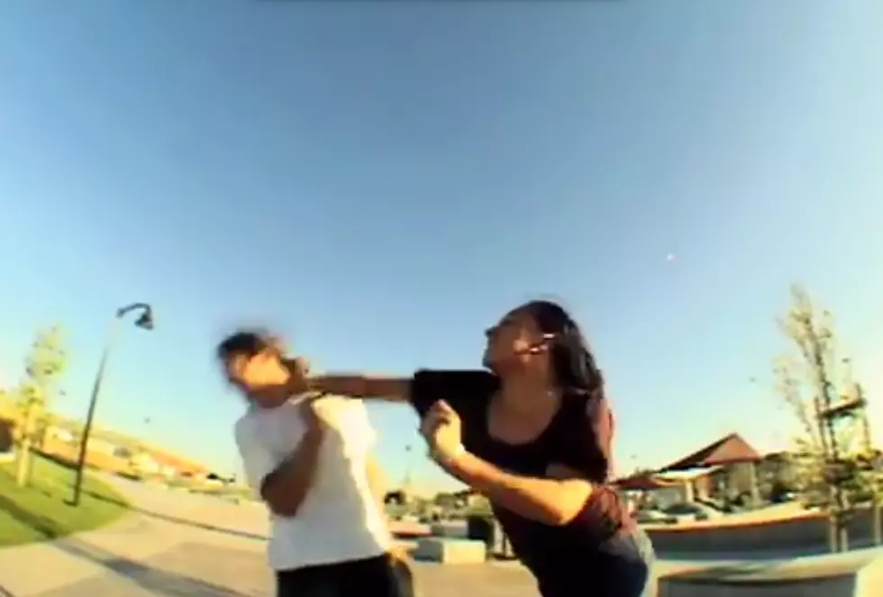 Angry Mom Punches Skateboarder In The Face For Accidentally Running Into Her Kid [VIDEO]